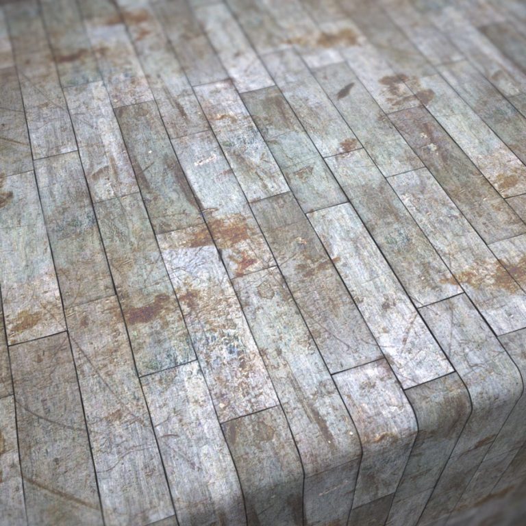 Old Abandoned Building Wood Plank Flooring PBR Material #2
