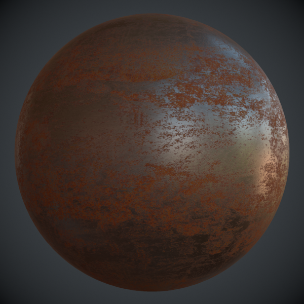 Pitted Rusted Iron PBR Metal Material