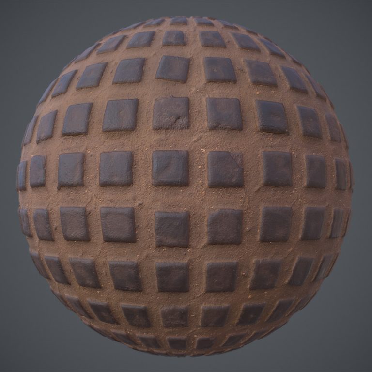 Rough Spaced Tile PBR Material