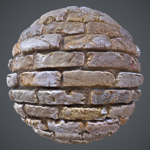 Worn Out Old Brick Wall PBR Material