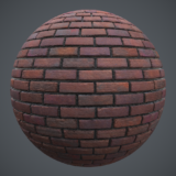 Rust Colored Brick Wall PBR Material