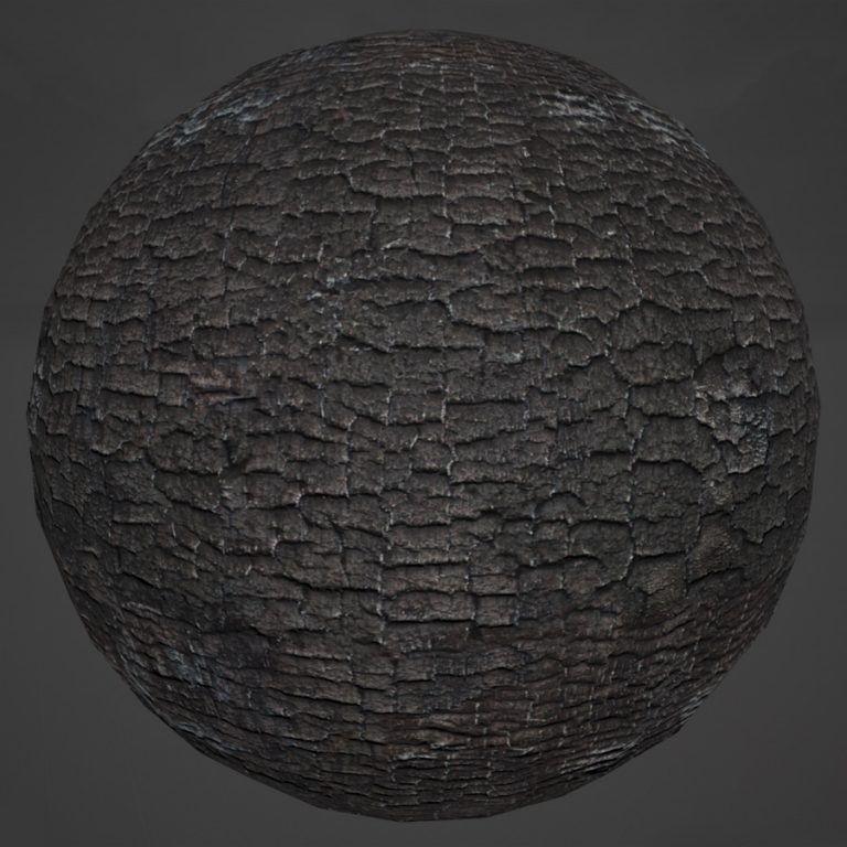 Scorched Wood Charcoal PBR Material