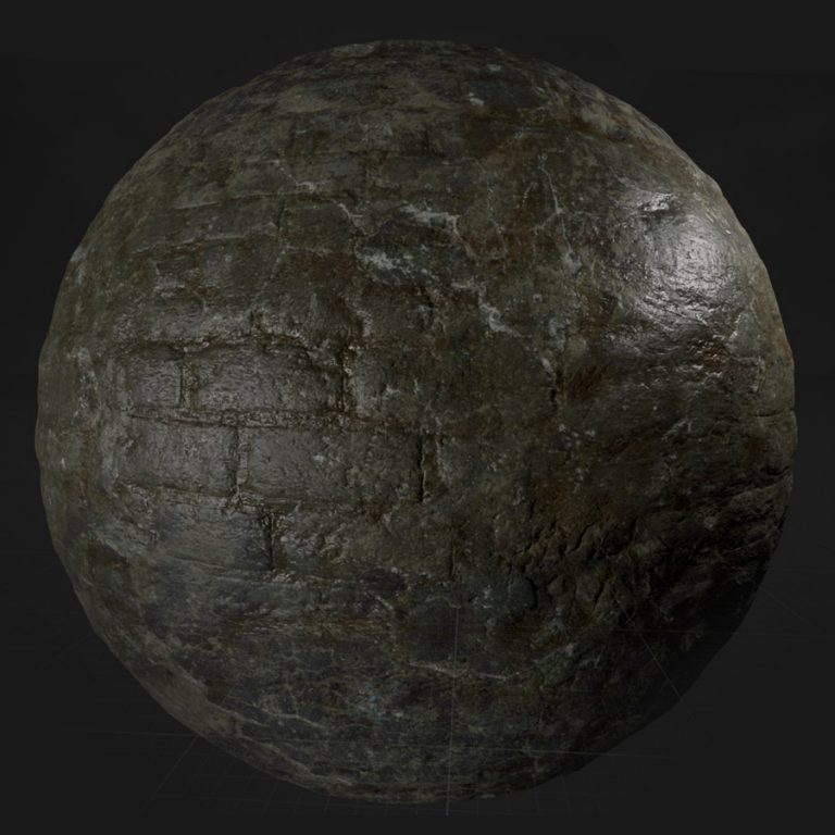 Wet Dungeon Stone PBR Material