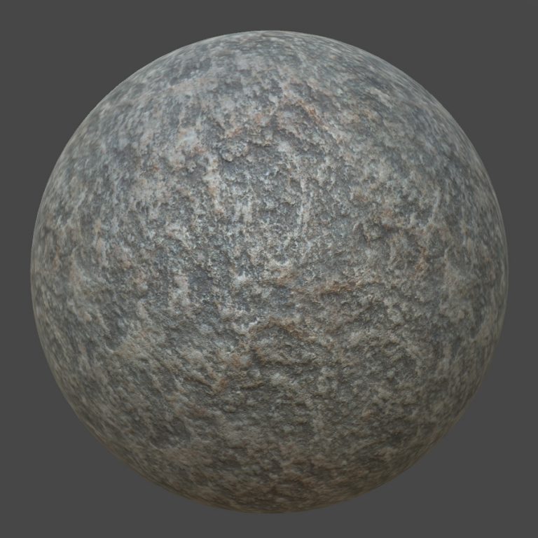 Grey Granite Rockface PBR Material