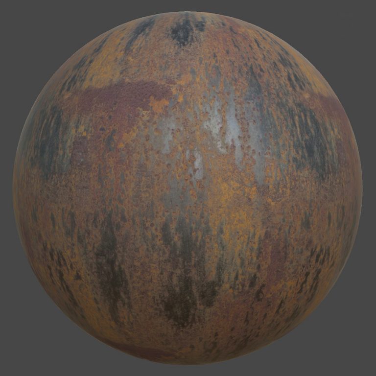 Rust Streaks PBR Metal Material