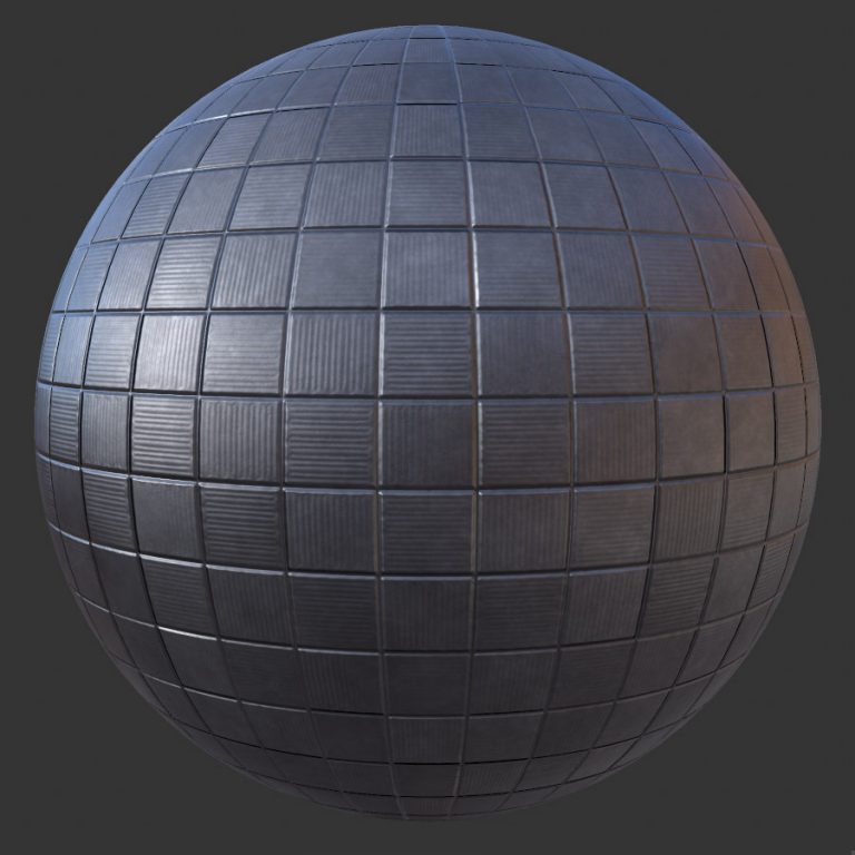 Metal Grid Squared Panel PBR Material