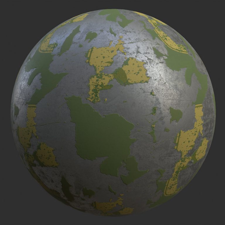 Chipped Paint Metal PBR Material