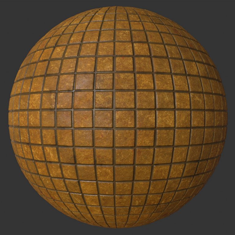 Damp Tile PBR Material
