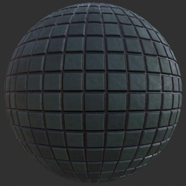 Green Ceramic Tile PBR Material
