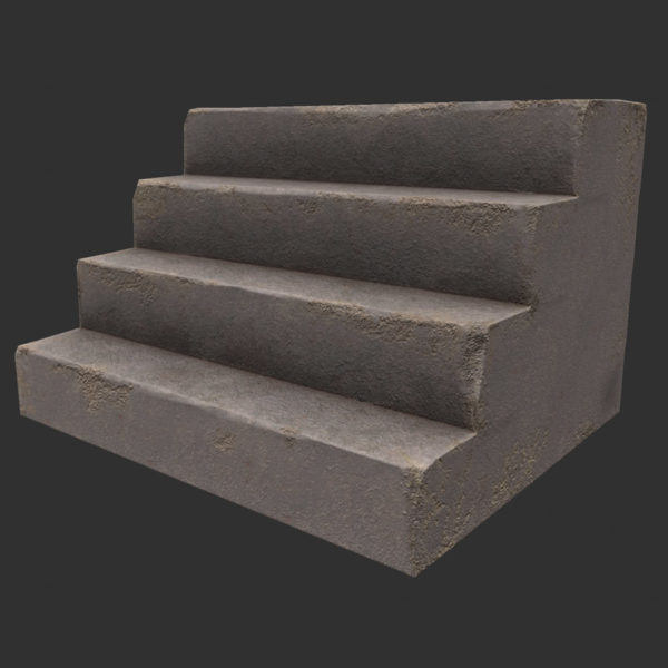 4 Step Stairs PBR Textured Model
