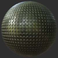 Circle Textured Metal PBR Material