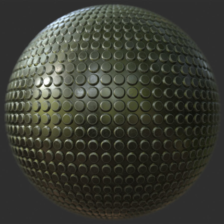 Circle Textured Metal PBR Material