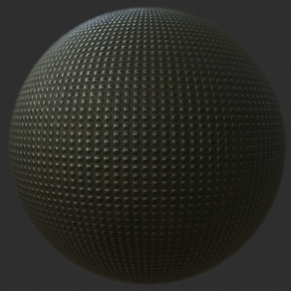 Smoothed Square Textured Metal PBR Material