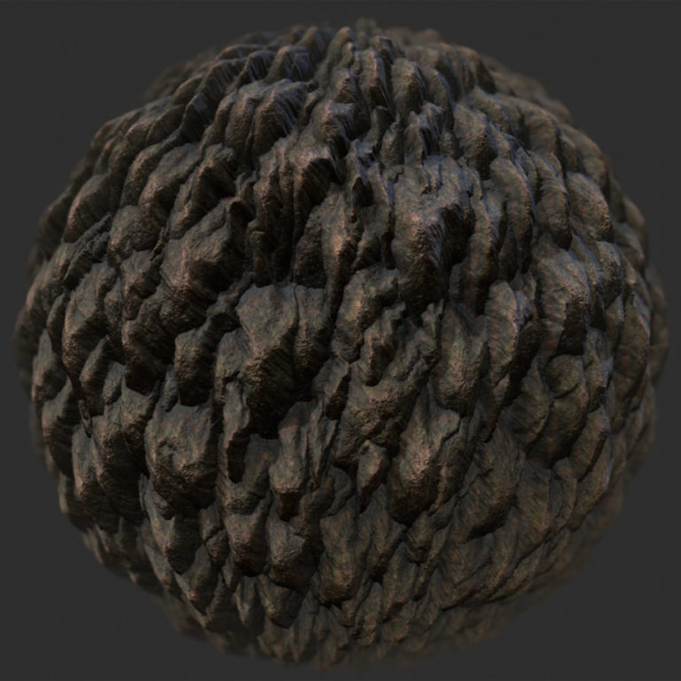 Vertical Streak Cliff PBR Material