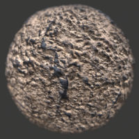 Black Streaked Rock PBR Material