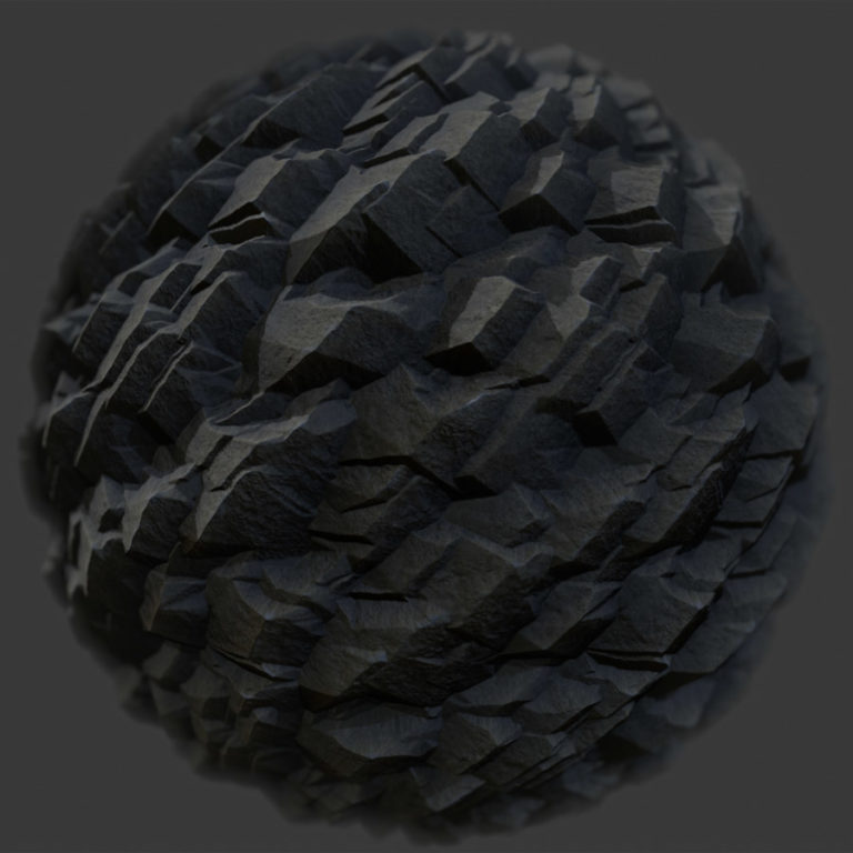 Blocky Rockface PBR Material