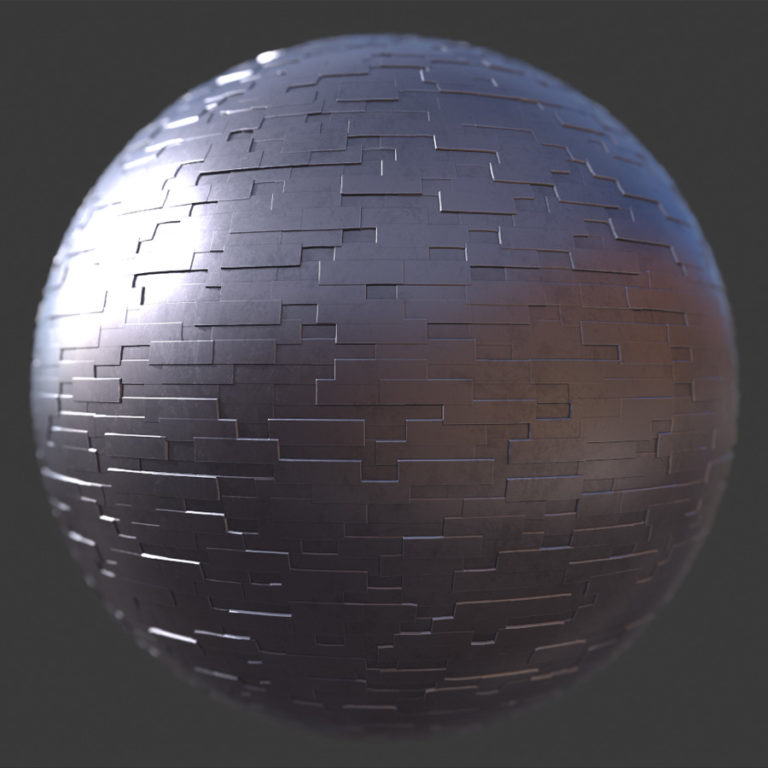 Modern Metal Wall 1 PBR Material