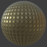 Fancy Brass Pattern PBR Material