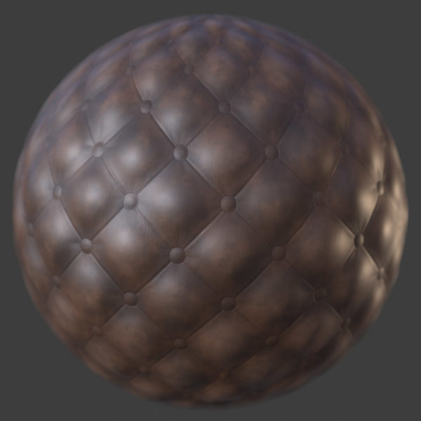 Dirty Padded Leather PBR Material