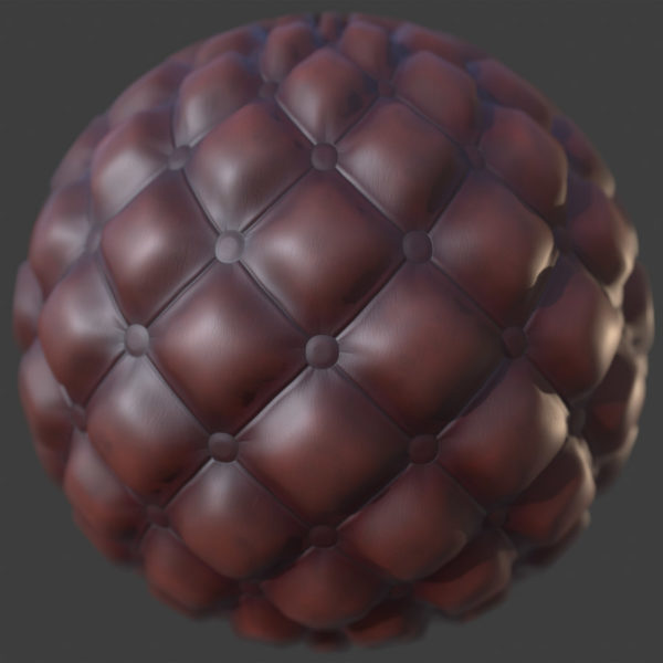 Older Padded Leather PBR Material