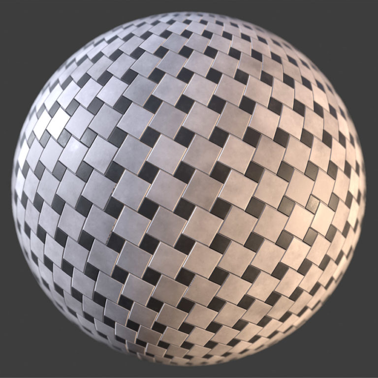 Angled Tiled Floor PBR Material