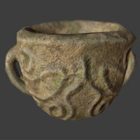 Primitive Handled Pot 3D Model