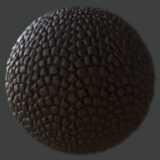 Curved Wet Cobble PBR Material