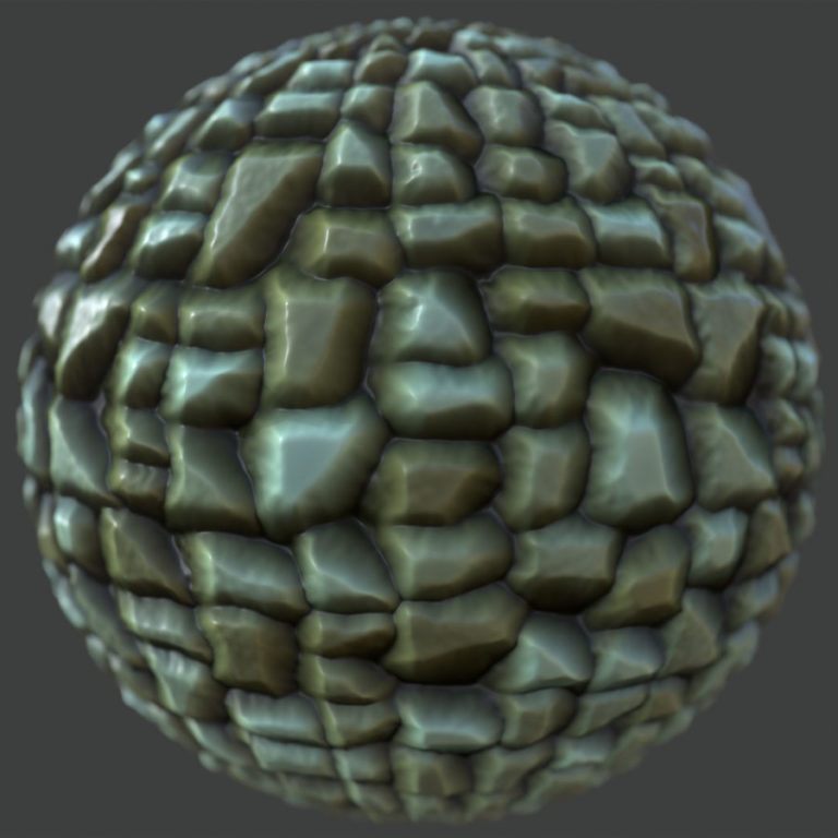 Glossy Stylized Blocks PBR Material