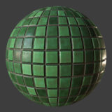 Green Shower Tile PBR Material