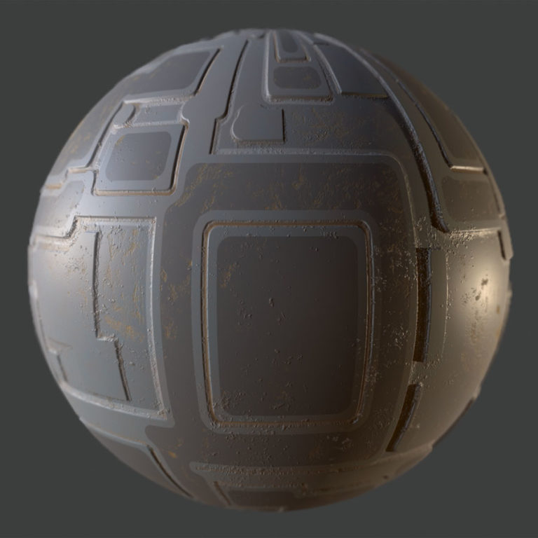 Worn Modern Panels PBR Material