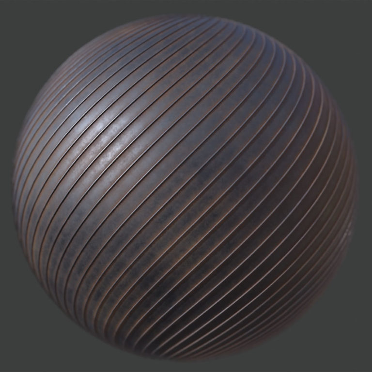 Rusting Lined Metal 2 PBR Material