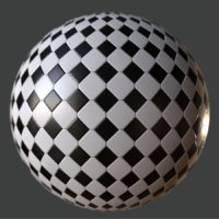 Black White Tile PBR Material