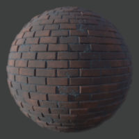 Dirty Red Bricks PBR Material