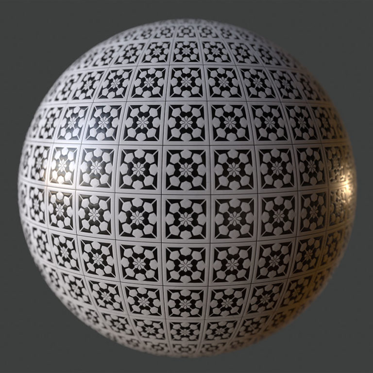 Patterned BW Vinyl PBR Material