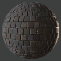 Square Blocks with Vegetation PBR Material Square Blocks with Vegetation PBR Material