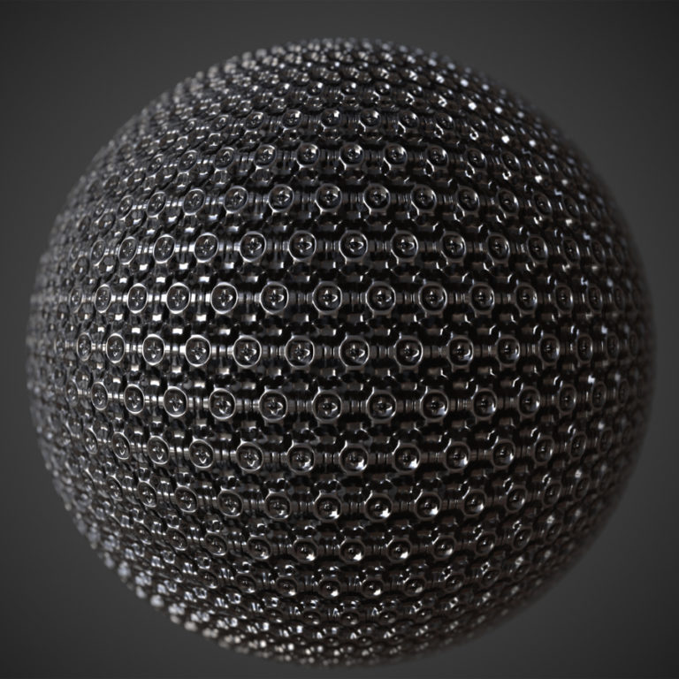 Cog Patterned Metal PBR Material