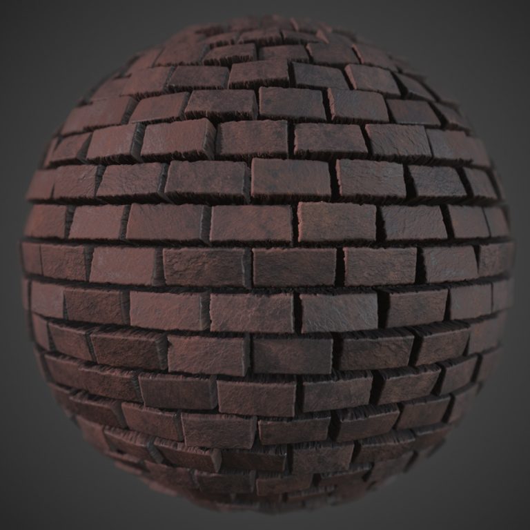 Beaten Down Brick PBR Material