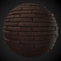 Narrow Rough Brick PBR Material