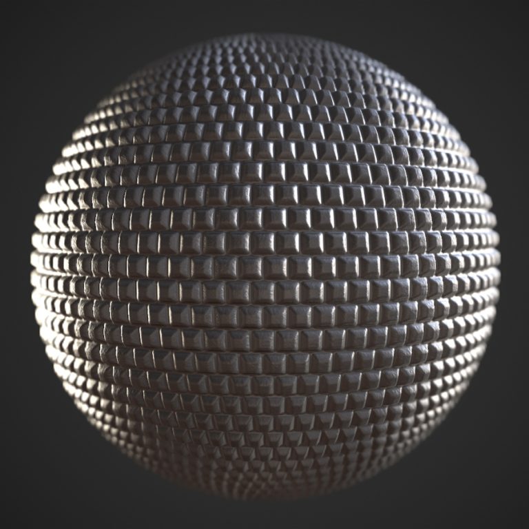 Worn Metal Studs PBR Material