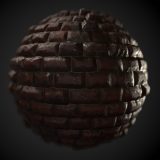 Rounded Alley Brick PBR Material