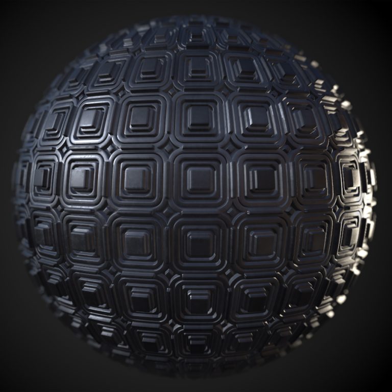 Futuristic Cube Metal PBR Material