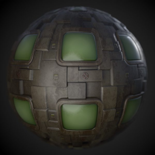 Space Ship Monitor PBR Material