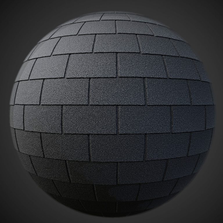 Grey Asphalt Shingles PBR Material