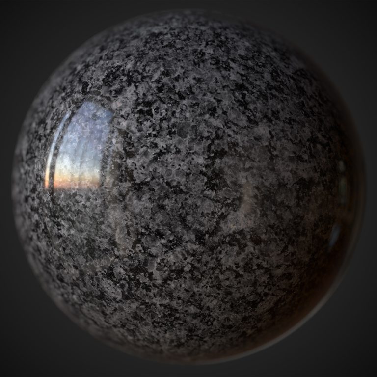 Gray Polished Granite PBR Material