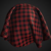 Red Plaid PBR Material