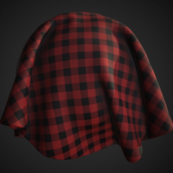 Red Plaid PBR Material