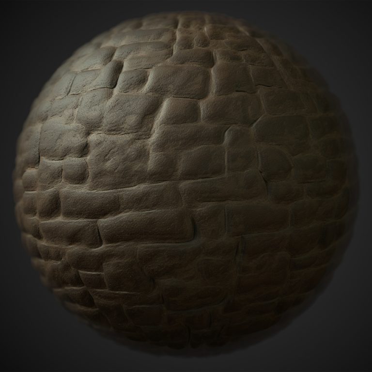 Worn Smooth Stonework PBR Material