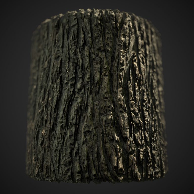 Ash Tree Bark PBR Material