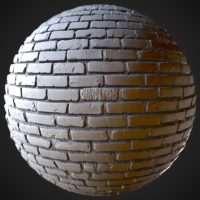 Painted White Bricks PBR Material