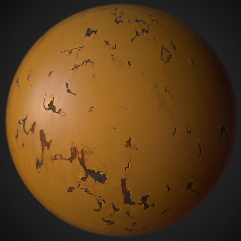 Flaking Painted Metal PBR Material